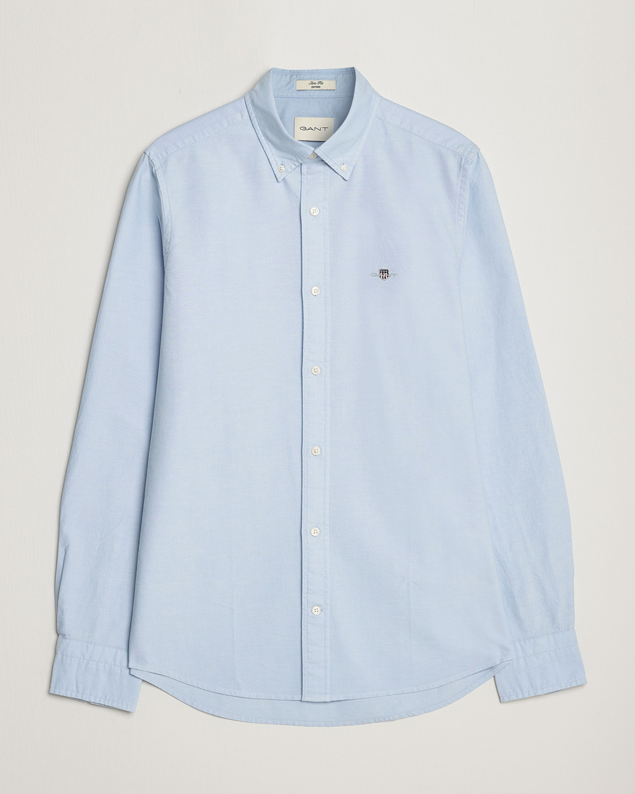Men | Shirts | Gant | Slim Fit Oxford Shirt Light Blue
