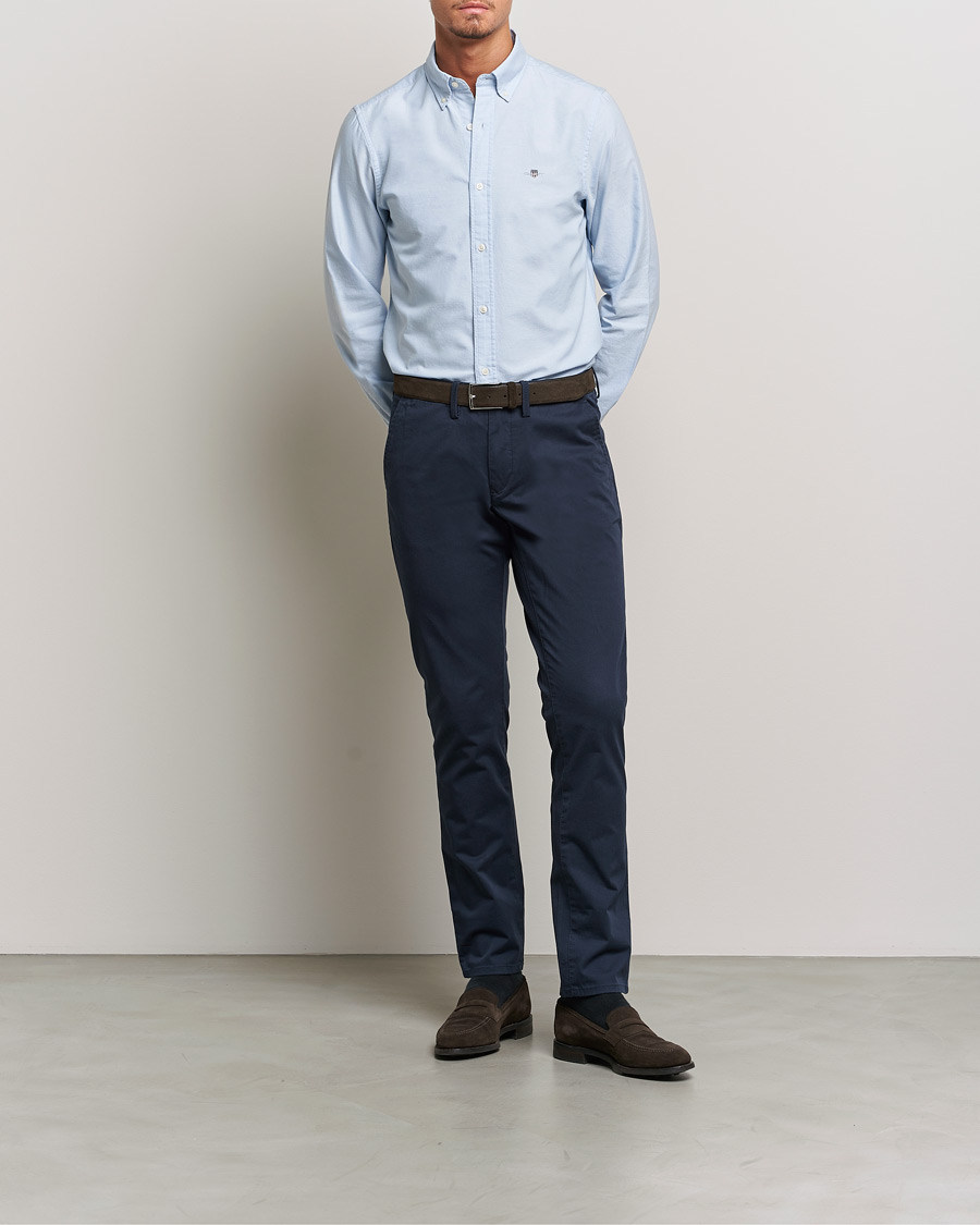 Men | Shirts | Gant | Slim Fit Oxford Shirt Light Blue