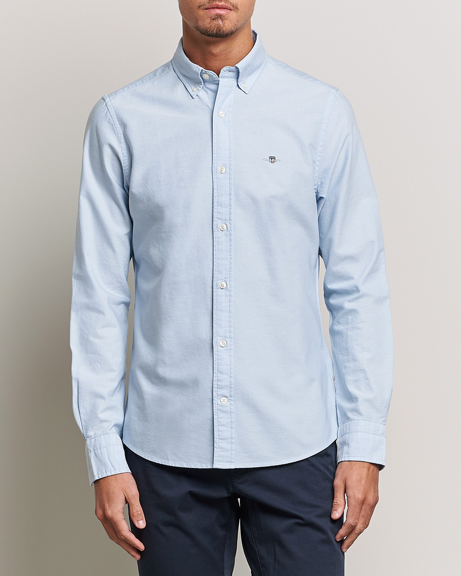 Men | Shirts | Gant | Slim Fit Oxford Shirt Light Blue