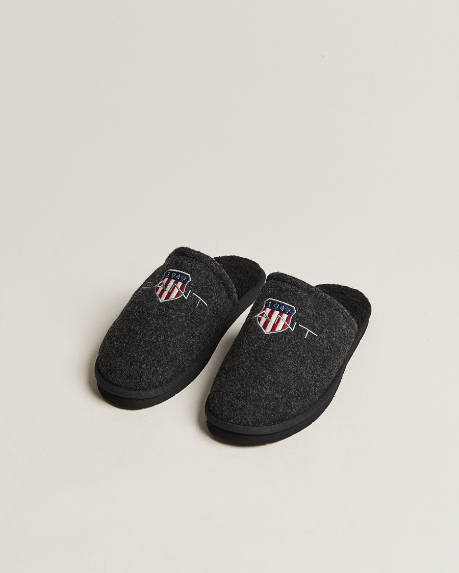 Men | GANT Tamaware Terry Slippers Black | Gant | Tamaware Terry Slippers Black