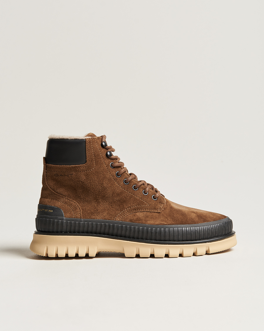 Men | GANT Nebrada Felt Lined Suede Boot Tobacco Brown | GANT | Nebrada Felt Lined Suede Boot Tobacco Brown