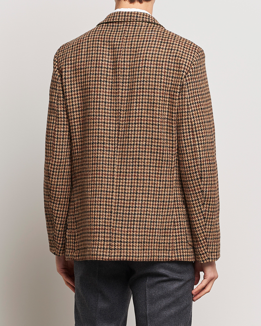 Men | Blazers | Drake's | MKVII Harris Tweed Games Houndstooth Blazer Brown
