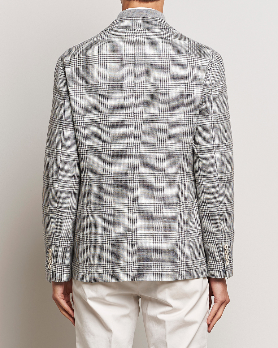 Brunello Cucinelli Prince Of Wales Check Blazer Pearl Grey at