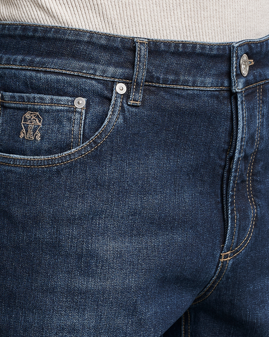 Men | Jeans | Brunello Cucinelli | Traditional Fit Jeans Dark Wash