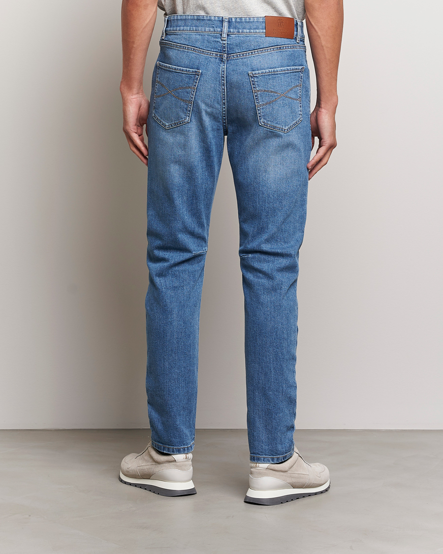 Men | Jeans | Brunello Cucinelli | Leisure Fit Jeans Medium Blue Wash