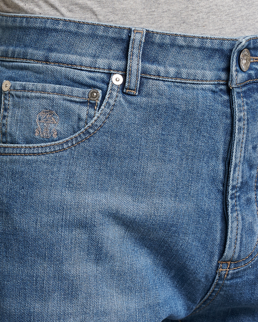 Men | Jeans | Brunello Cucinelli | Leisure Fit Jeans Medium Blue Wash
