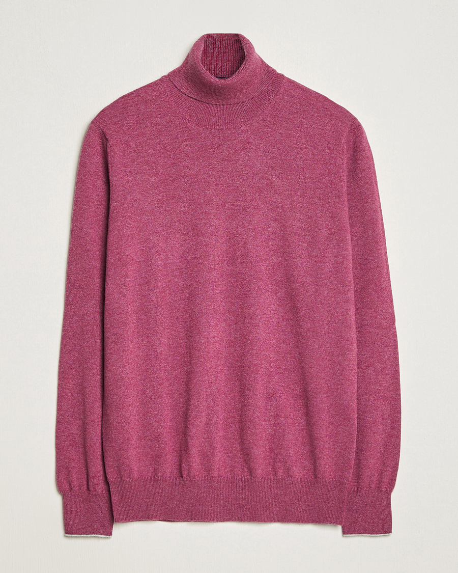 Men | Sweaters & Knitwear | Brunello Cucinelli | 2 Ply Cashmere Rollneck Burgundy