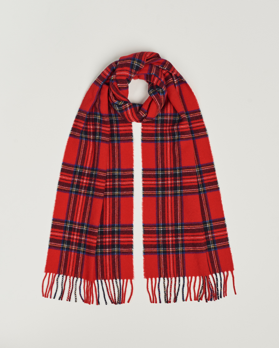 Men | Morris Arthur Check Scarf  Red | Morris | Arthur Check Scarf  Red