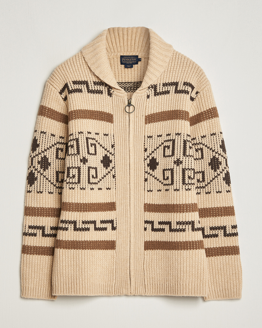Men | Sweaters & Knitwear | Pendleton | The Original Westerley Cardigan Tan/Brown