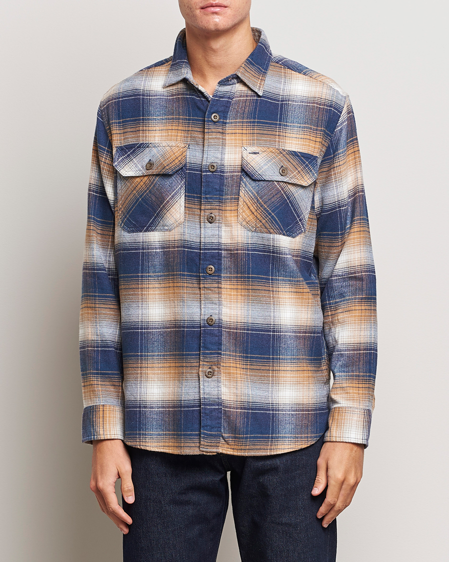 Men | Shirts | Pendleton | Burnside Flannel Shirt Navy/Tan