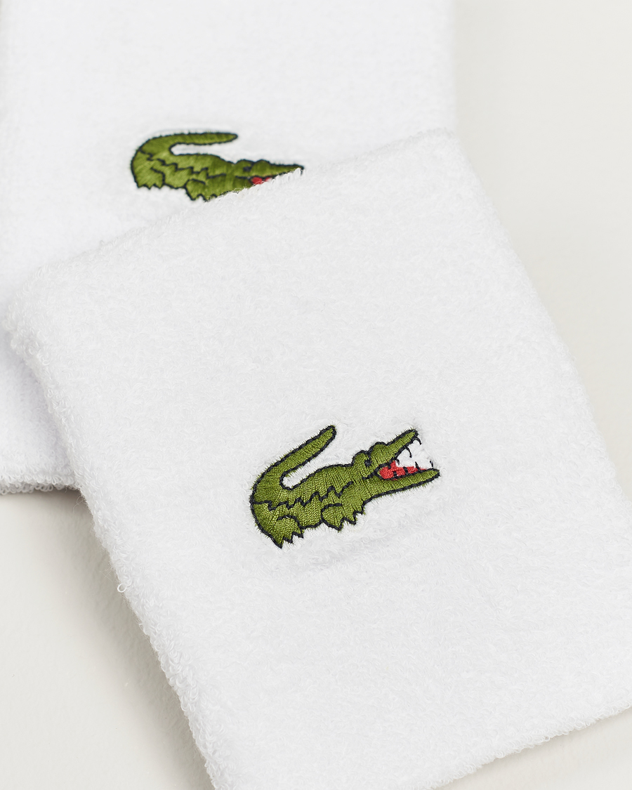 Men | Lacoste Sport 2-Pack Logo Wristband White | Lacoste Sport | 2-Pack Logo Wristband White