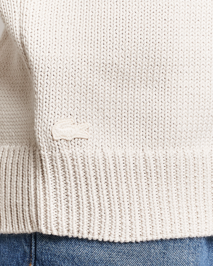 Men | Sweaters & Knitwear | Lacoste | Retro Logo Knitted Crew Neck Sweater Lapland