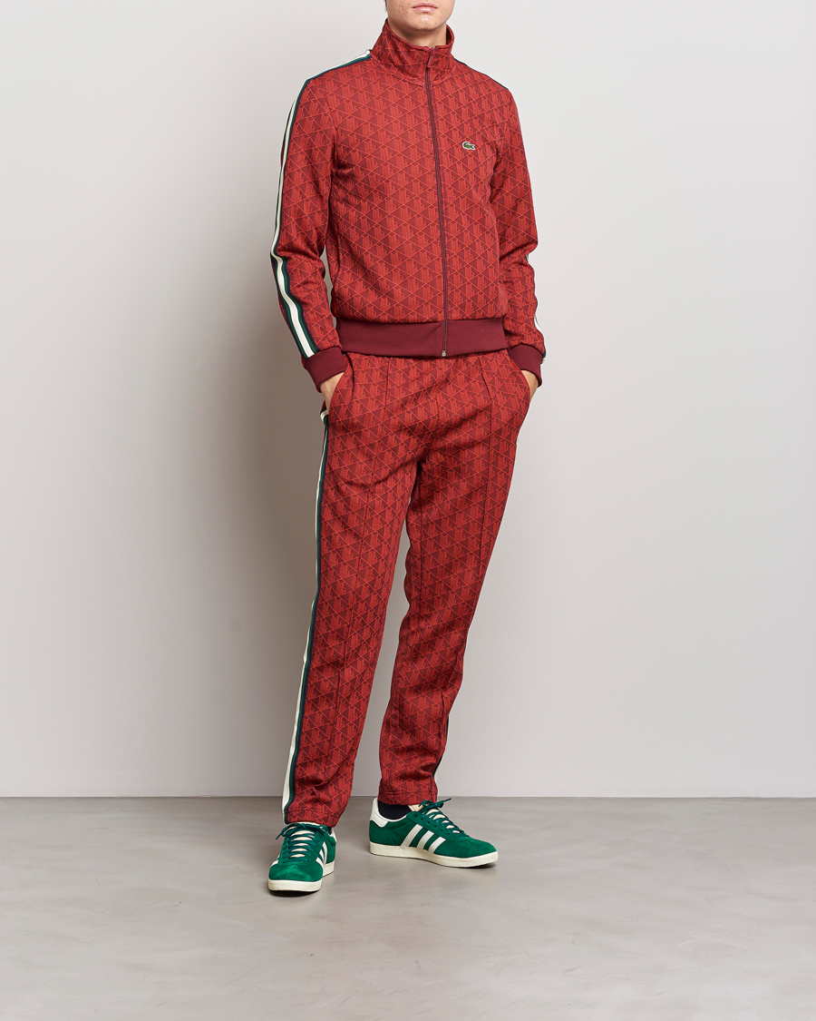 Men | Trousers | Lacoste | Monogram Trackpants Pinot/Red