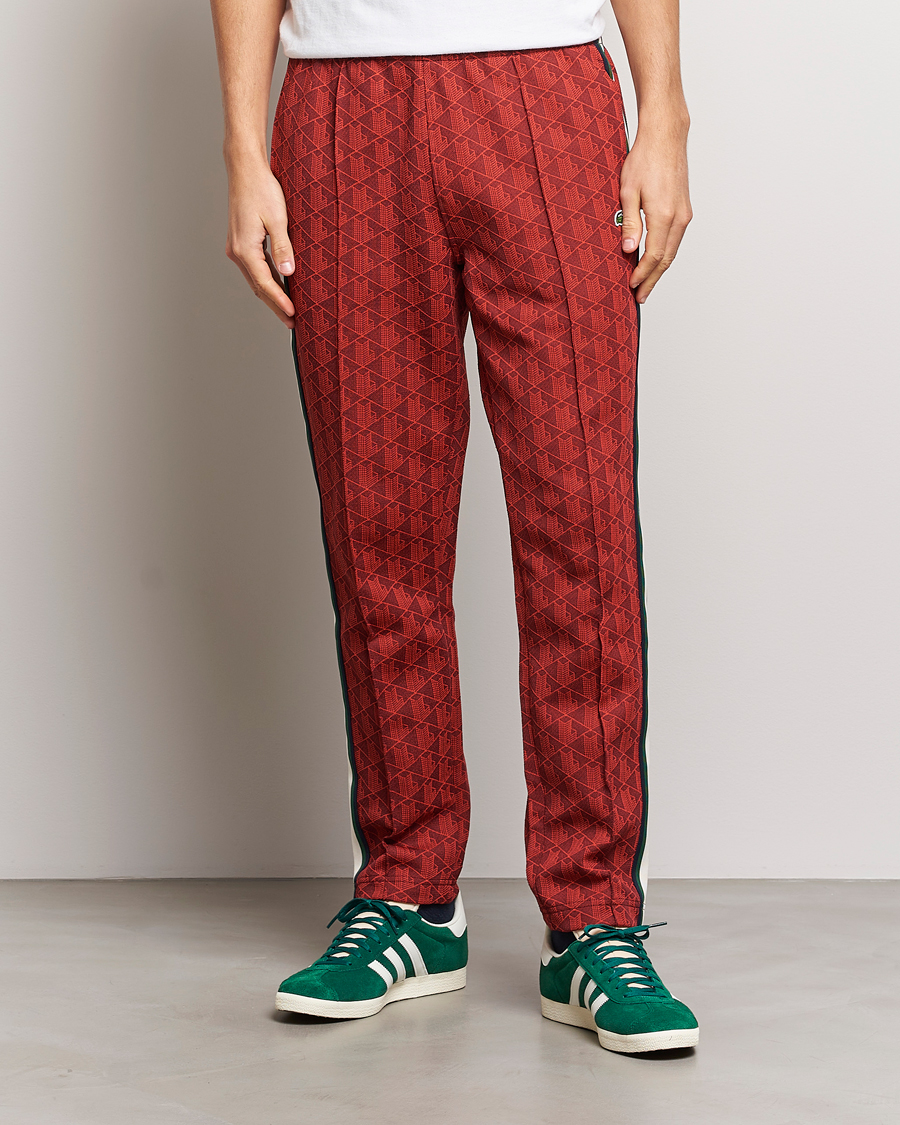 Men | Trousers | Lacoste | Monogram Trackpants Pinot/Red