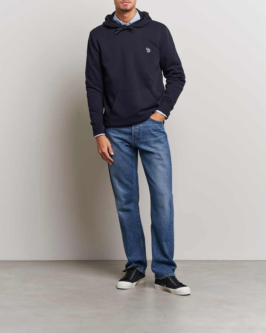 Men | Sweaters & Knitwear | PS Paul Smith | Zebra Organic Cotton Hoodie Navy