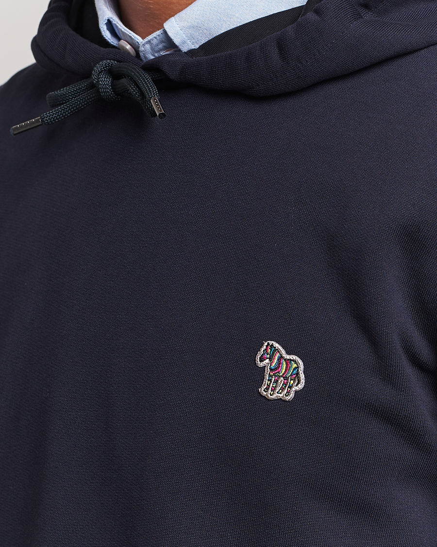 Men | Sweaters & Knitwear | PS Paul Smith | Zebra Organic Cotton Hoodie Navy