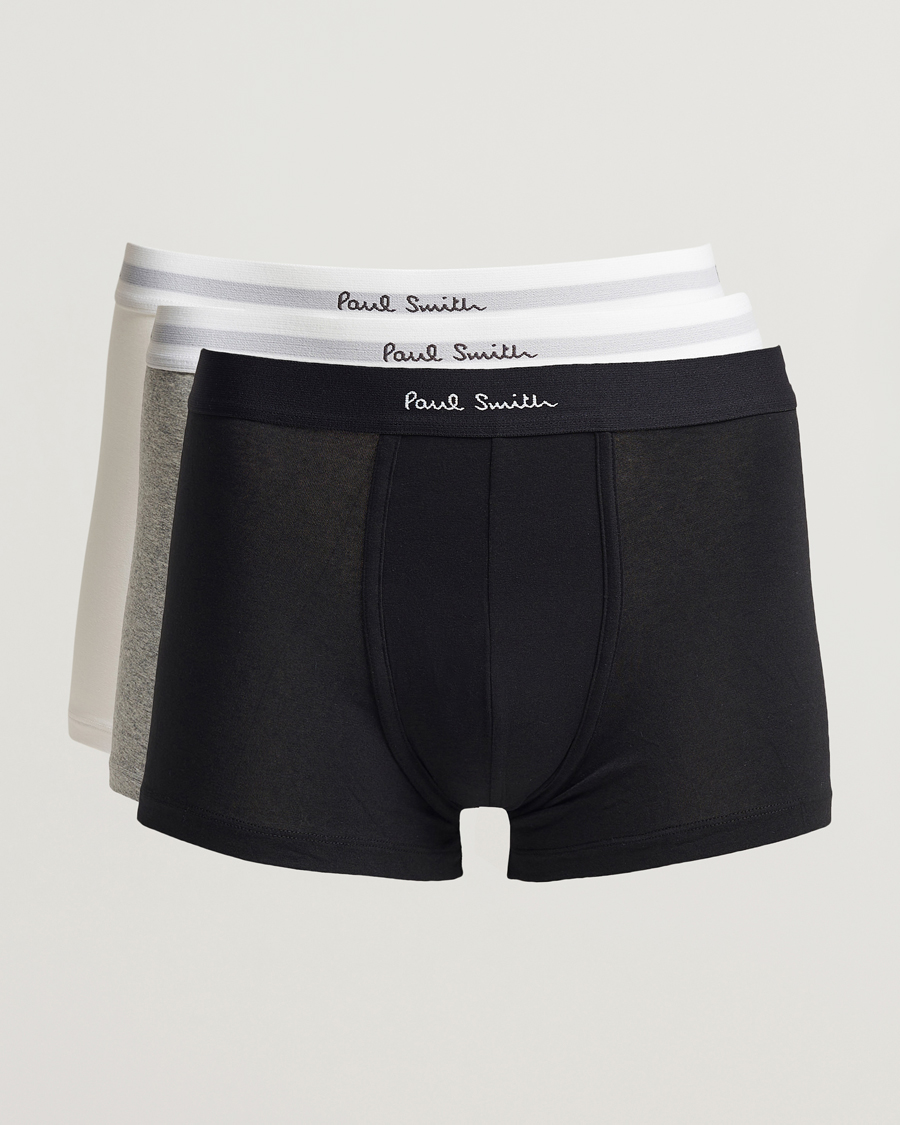 Men | Underwear & Socks | Paul Smith | 3-Pack Trunk White/Black/Grey