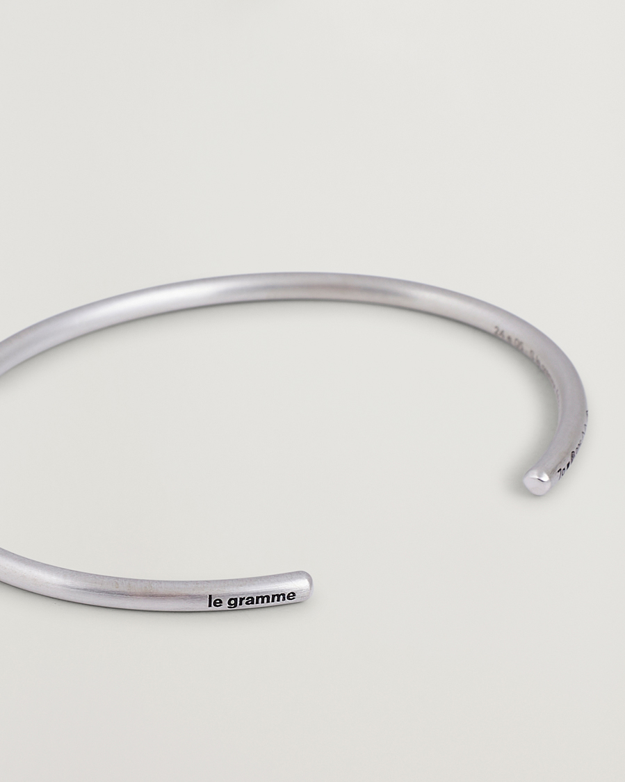 Men | Jewellery | LE GRAMME | Bangle Bracelet Brushed Sterling Silver 7g