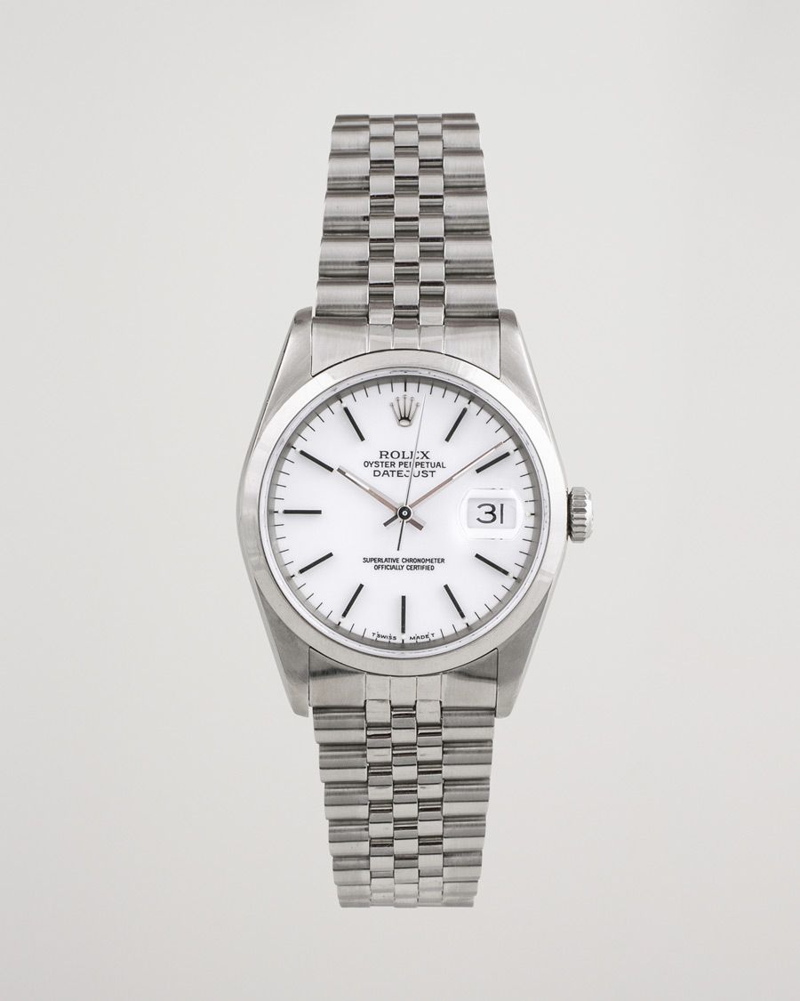 Men | Rolex Pre-Owned Datejust 16200 Oystert Perpetual Steel White Steel White | Rolex Pre-Owned | Datejust 16200 Oystert Perpetual Steel White Steel White