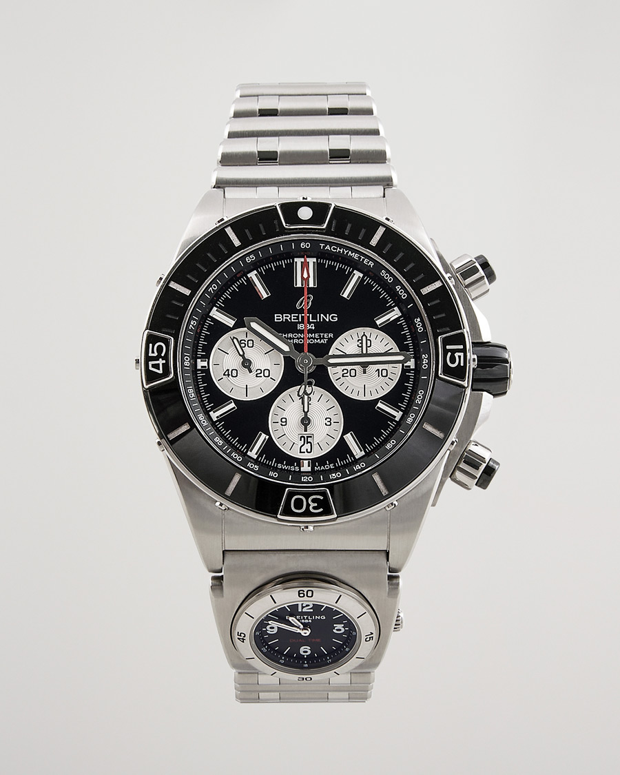 Men | Breitling Pre-Owned Super Chronomat B01 44 Steel Black | Breitling Pre-Owned | Super Chronomat B01 44 Steel Black