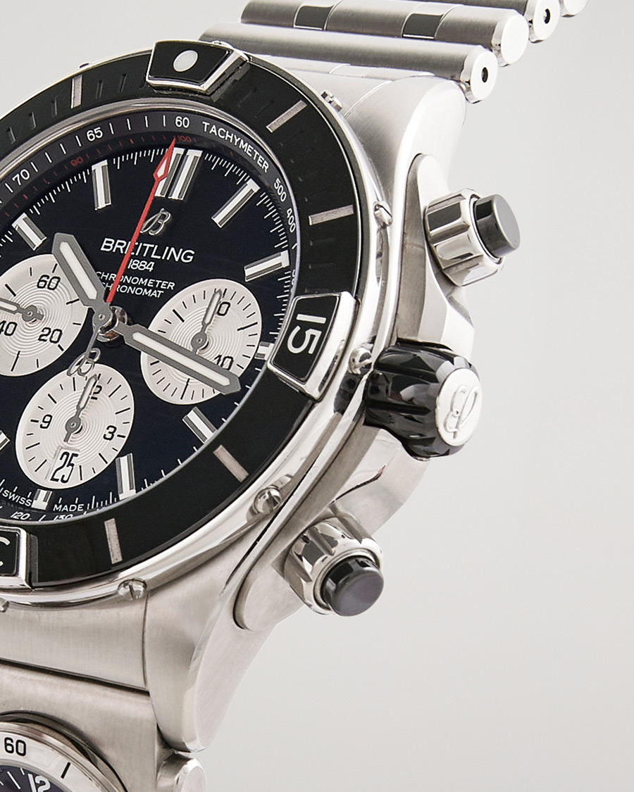 Men | Breitling Pre-Owned Super Chronomat B01 44 Steel Black | Breitling Pre-Owned | Super Chronomat B01 44 Steel Black