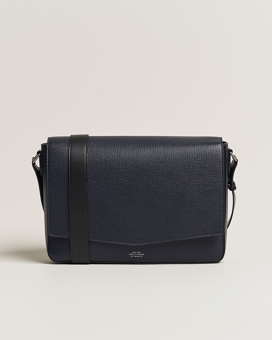 Men | Smythson Ludlow Messenger Bag Navy | Smythson | Ludlow Messenger Bag Navy