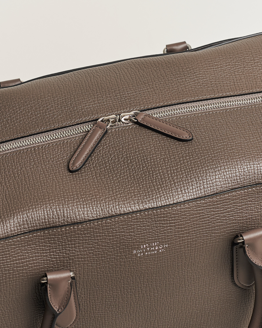 Men | Bags | Smythson | Ludlow Soft Travel Bag Dark Taupe