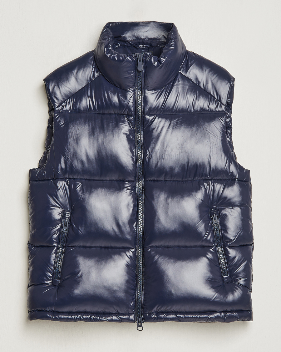 Men | Coats & Jackets | Save The Duck | Ailantus Padded Puffer Vest Blue Black