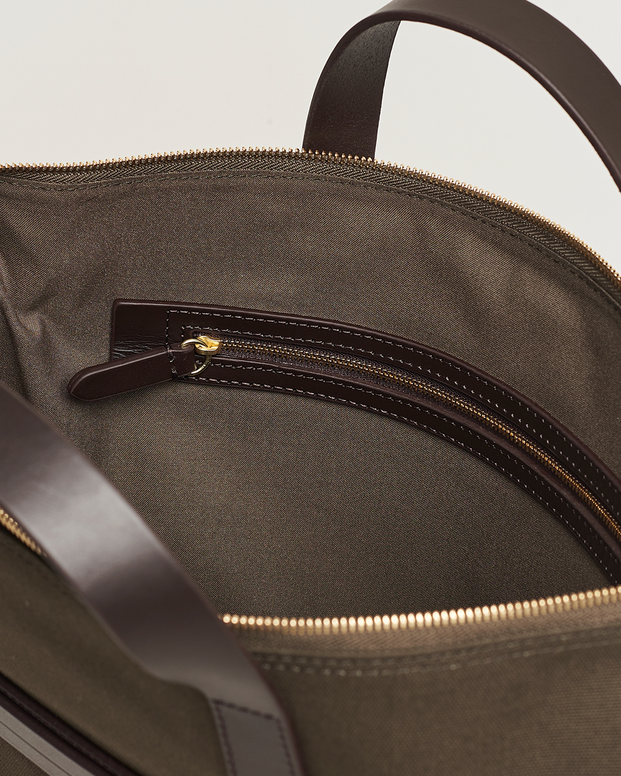 Men | Bags | Mismo | MismoM/S Canvas Slim BriefArmy/Dark Brown
