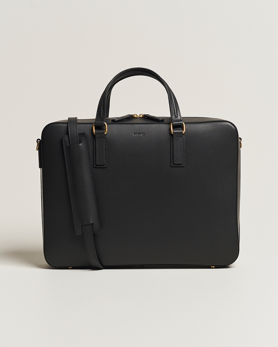 Men | Bags | Mismo | Morris Full Grain Leather Briefcase Black