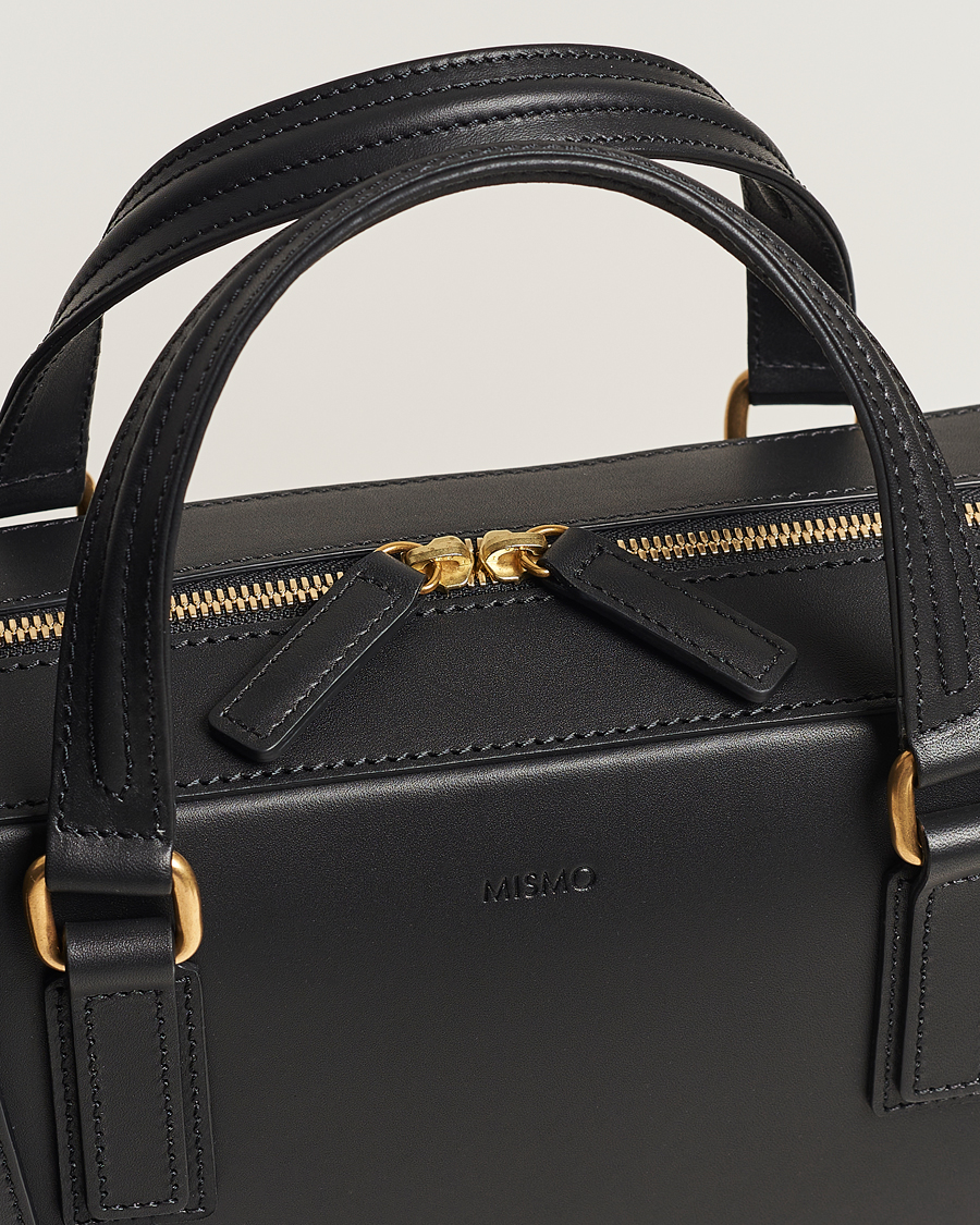 Men | Bags | Mismo | Morris Full Grain Leather Briefcase Black