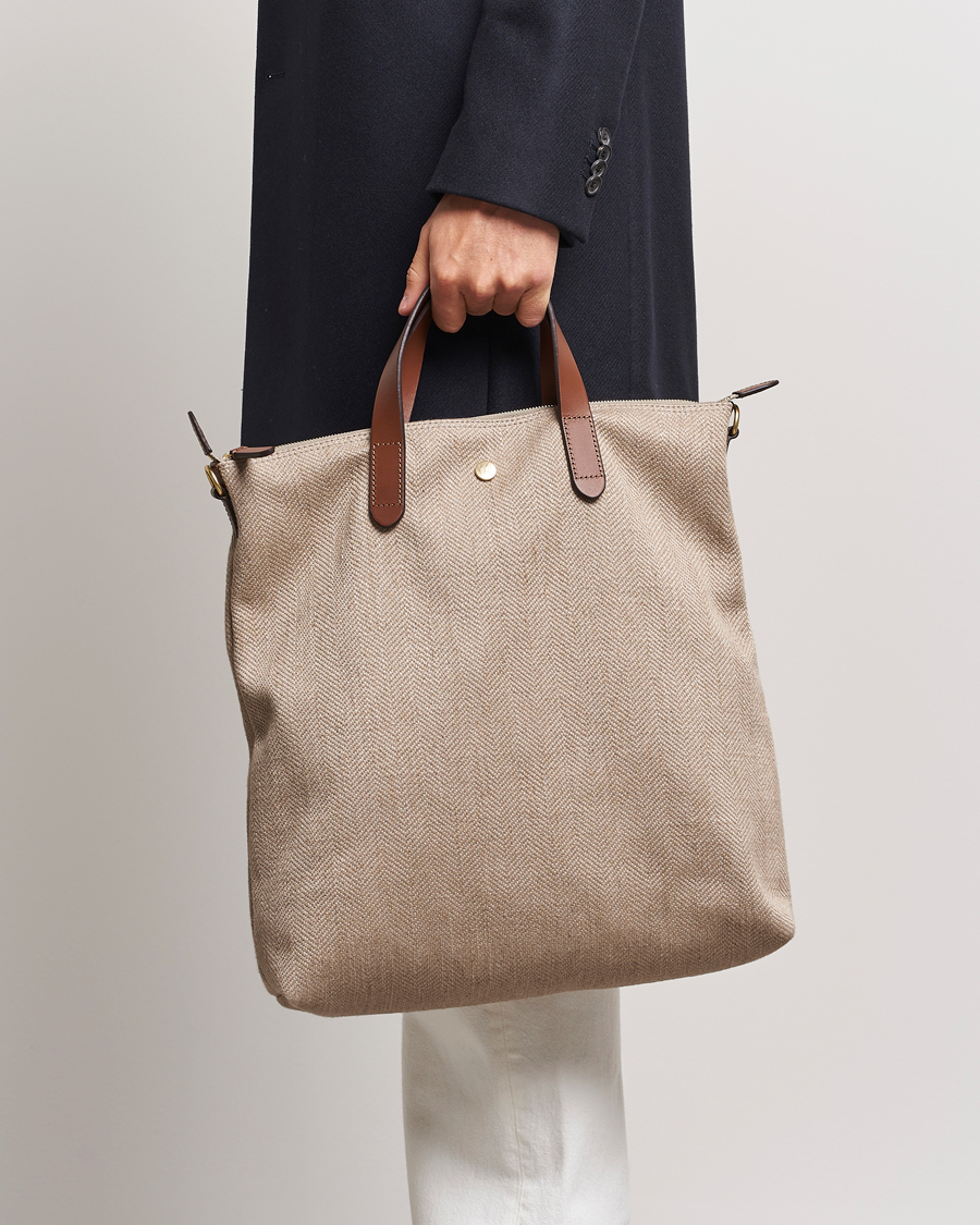 Men | Mismo M/S Shopper Grand Herringbone/Cuoio | Mismo | M/S Shopper Grand Herringbone/Cuoio
