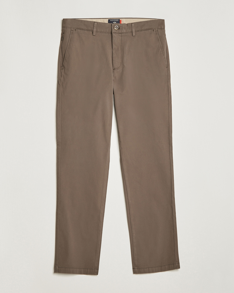 Men | Trousers | Dockers | Cotton Slim Chino Khaki Green