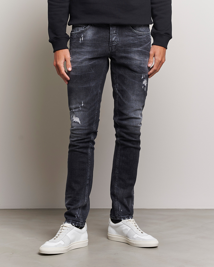 Men | Jeans | Dondup | George Destroyed Jeans Vintage Black
