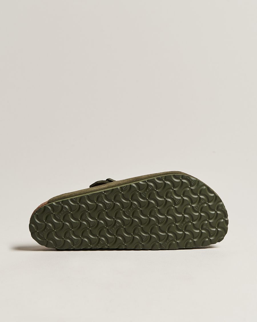 Men | Sandals & Slides | BIRKENSTOCK | Boston Classic Footbed Thyme Green Suede