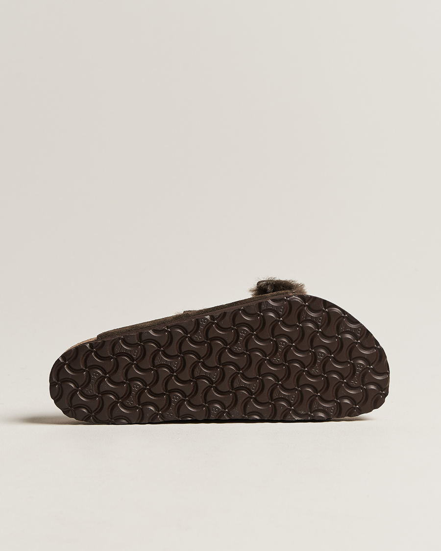 Men | Sandals & Slides | BIRKENSTOCK | Arizona Classic Footbed Shearling Mocha Suede