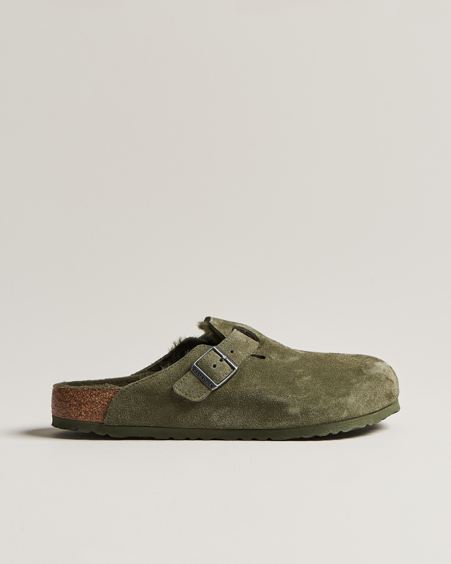 Men | BIRKENSTOCK Boston Shearling Thyme Suede | BIRKENSTOCK | Boston Shearling Thyme Suede