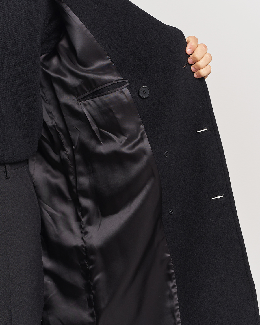 Men | Coats & Jackets | Filippa K | Damian Double Breasted Wool Coat Black