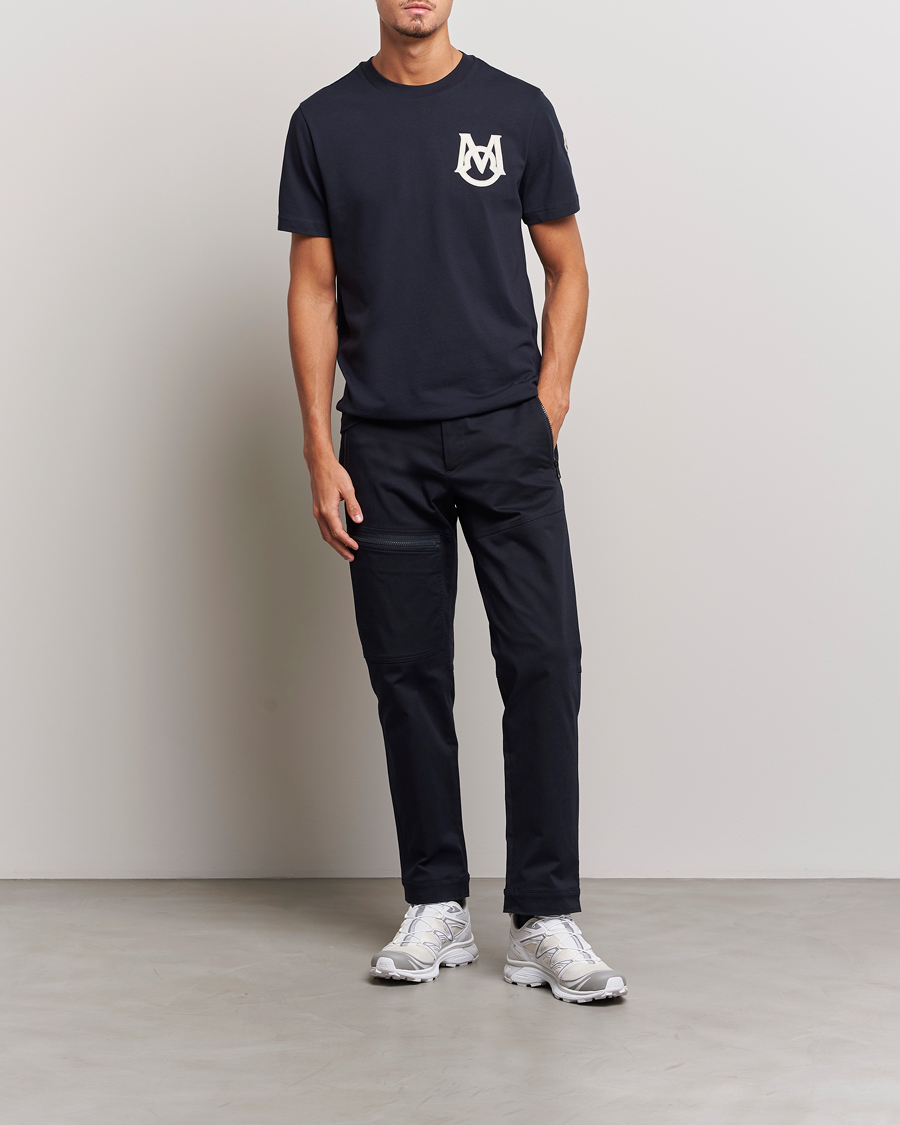 Men | T-Shirts | Moncler | Embossed Logo T-Shirt Navy