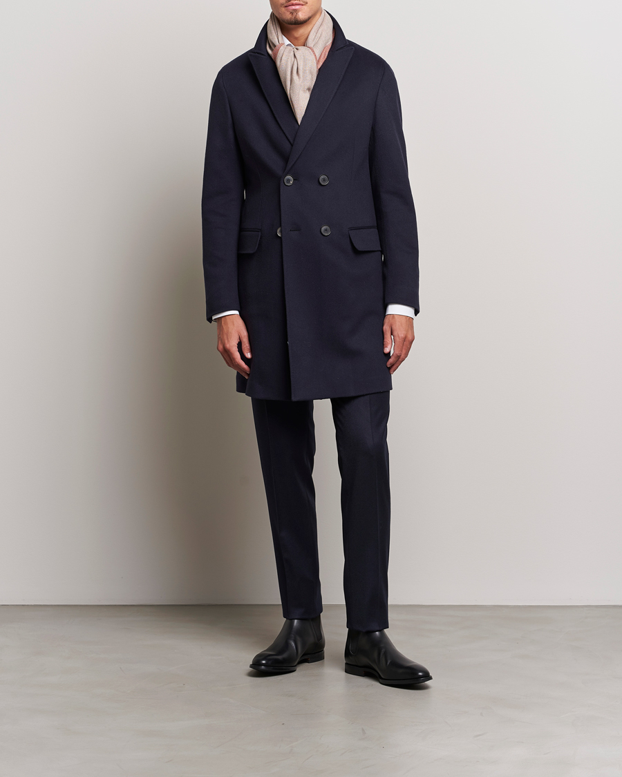 Men | Coats & Jackets | Zegna | Wool/Cashmere Double Breasted Coat Navy
