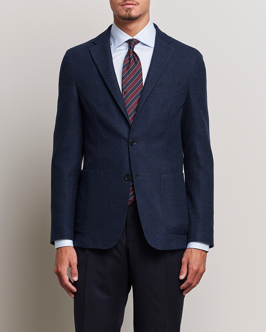 Men | Blazers | Zegna | Unconstructed Structured Wool Blazer Navy