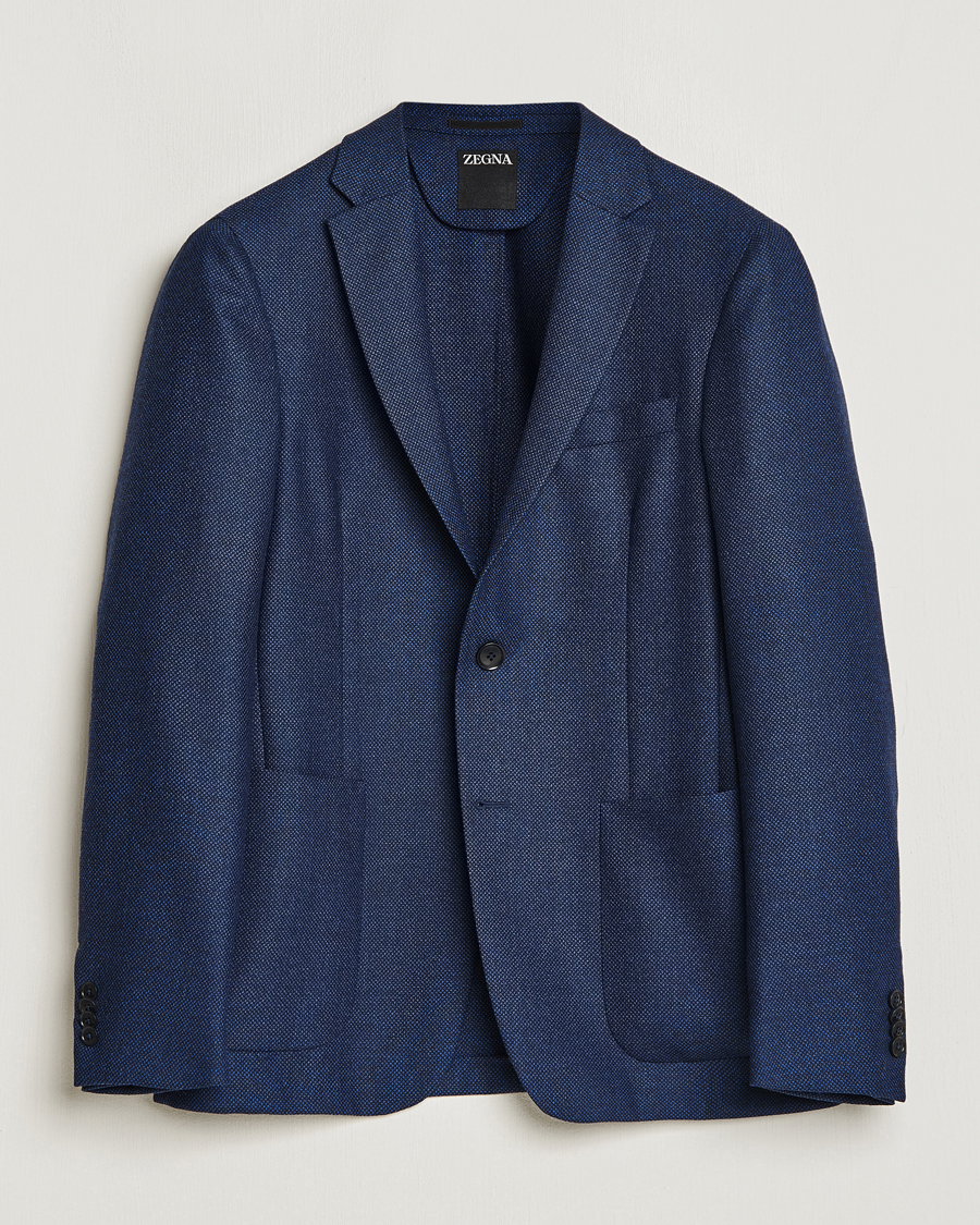 Men | Blazers | Zegna | Unconstructed Wool Blazer Navy
