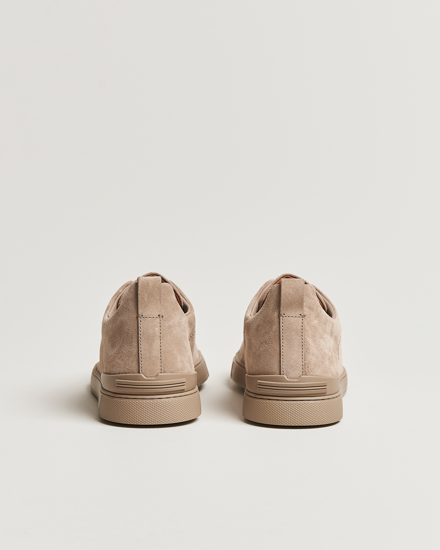 Men | Zegna Triple Stitch Sneakers Full Beige Suede | Zegna | Triple Stitch Sneakers Full Beige Suede