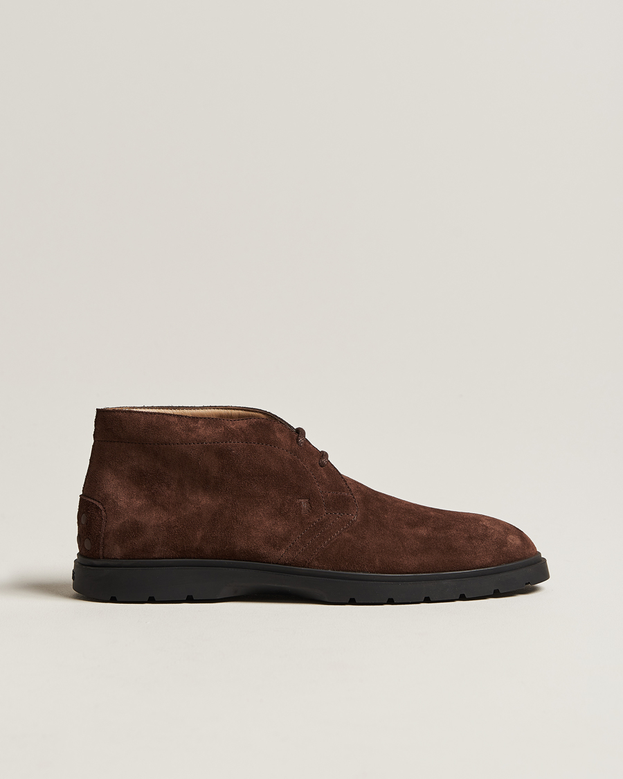 Men | Tod's Polacco Chukka Boots Dark Brown Suede | Tod's | Polacco Chukka Boots Dark Brown Suede