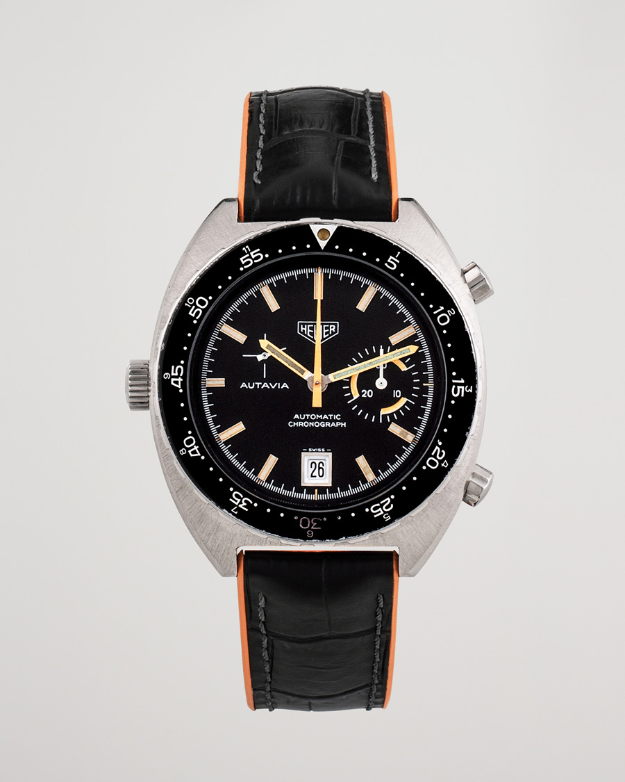 Men | Heuer Pre-Owned Autavia 15630 MH Orange Boy Steel Black | Heuer Pre-Owned | Autavia 15630 MH Orange Boy Steel Black