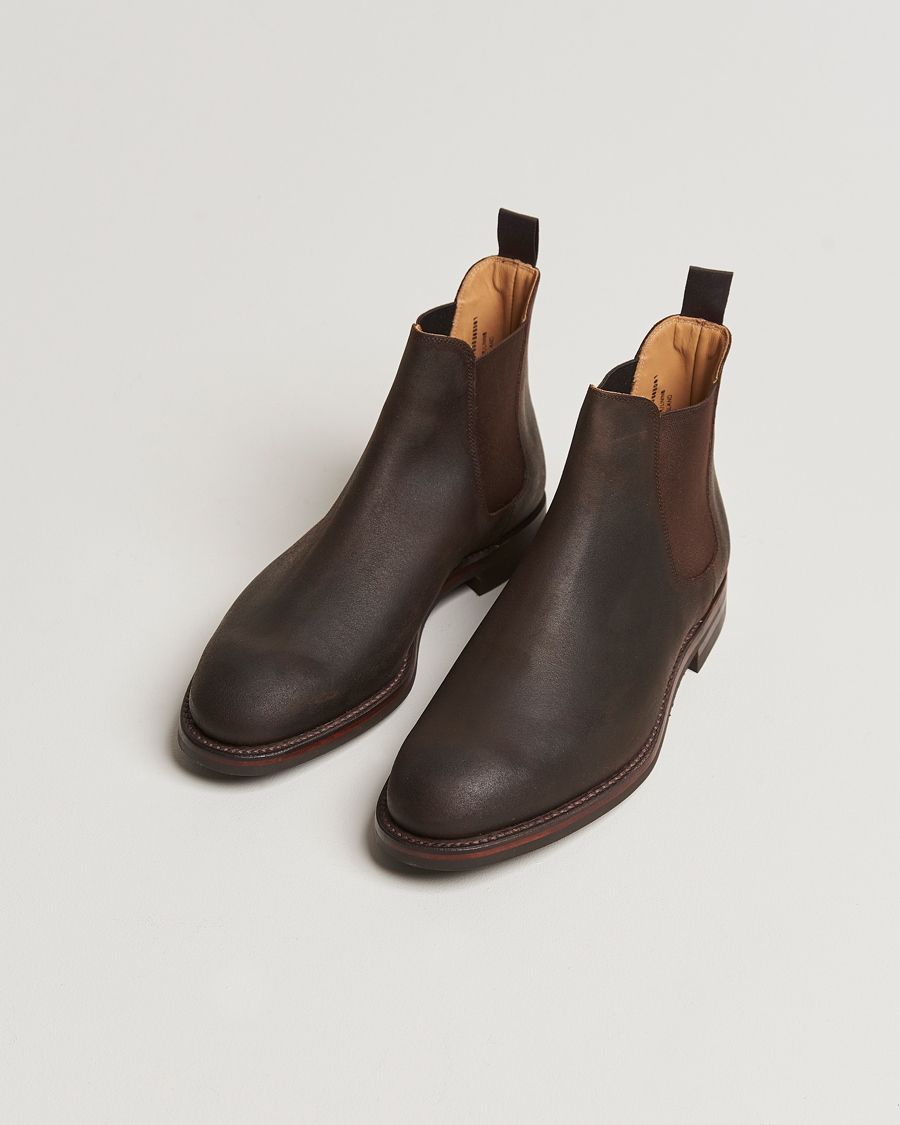 Men | Boots | Crockett & Jones | Chelsea 5 Dk Brown Rough-Out Suede