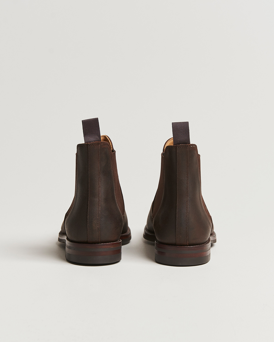 Men | Boots | Crockett & Jones | Chelsea 5 Dk Brown Rough-Out Suede