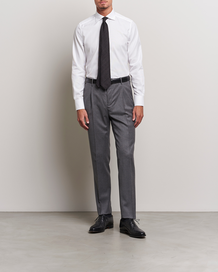 Men | Shirts | Stenströms | 1899 Slim Cotton Royal Oxford Shirt White