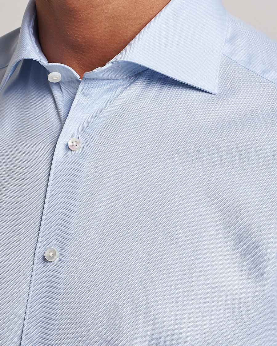 Men | Shirts | Stenströms | 1899 Slim Cotton Royal Oxford Shirt Light Blue