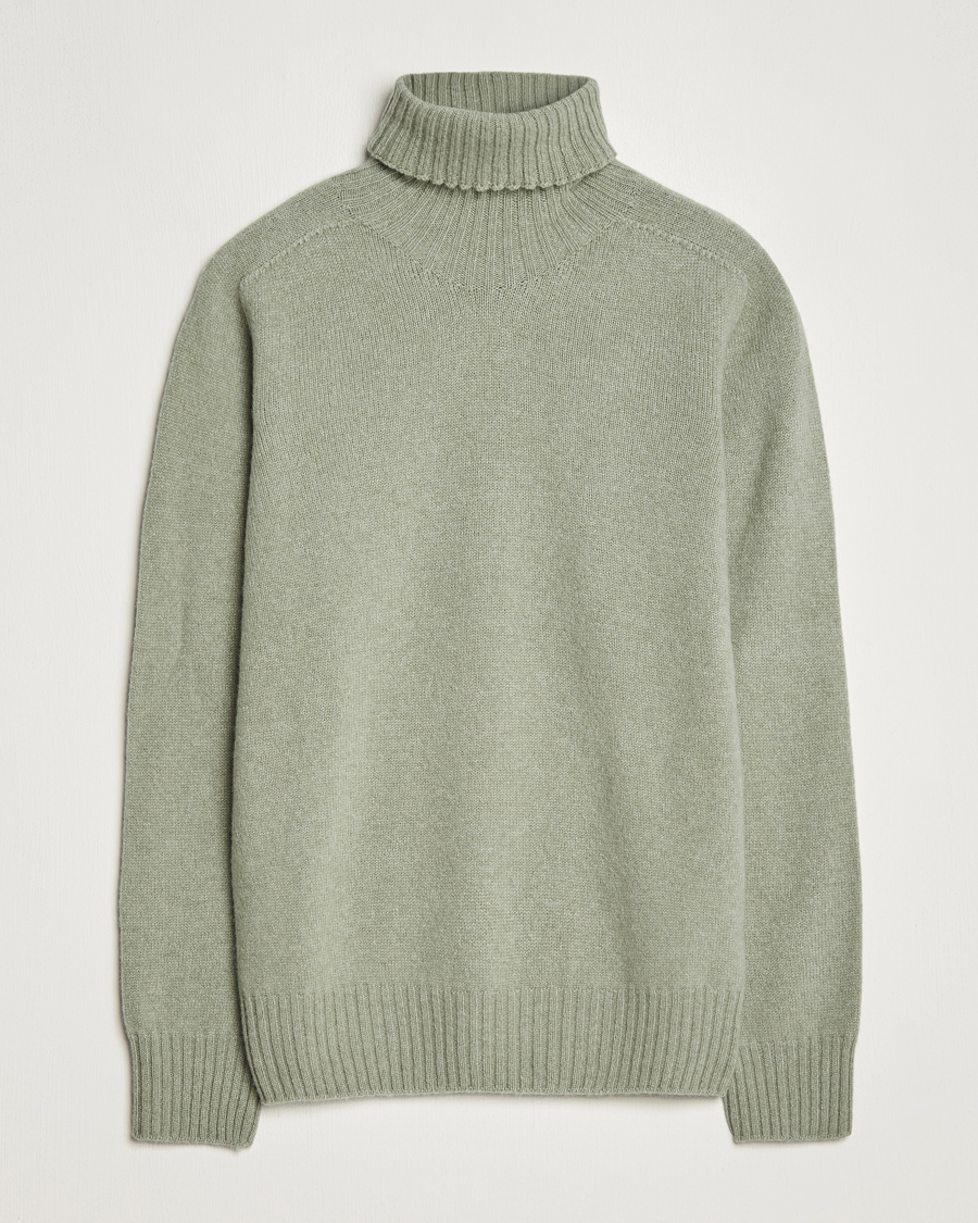 Men | Sweaters & Knitwear | Altea | Wool/Cashmere Crew Neck Rollneck Sage